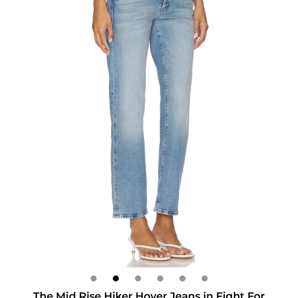 MOTHER Straight Leg Jeans in Light Blue